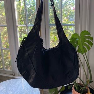 RARE Junya Watanabe CDG large crescent leather bag